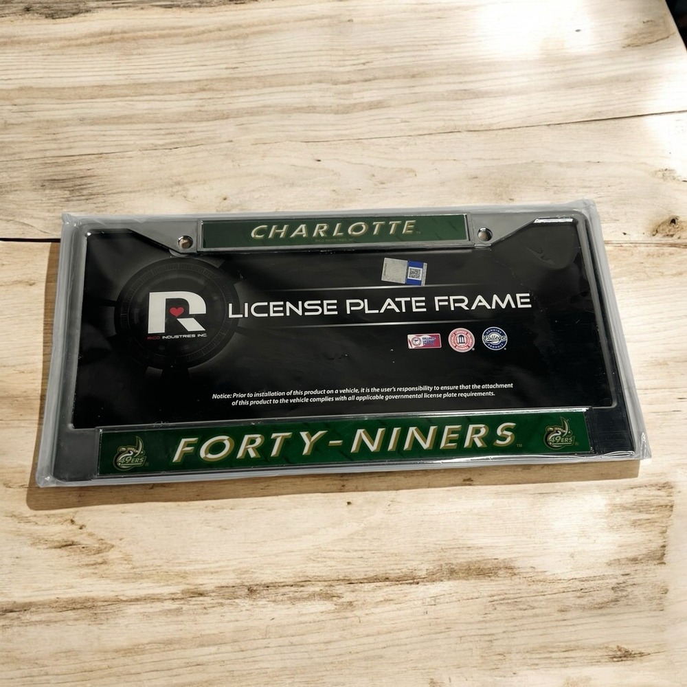 Rico Industries UNC Charlotte Forty Niners License Plate Frame College Carolina